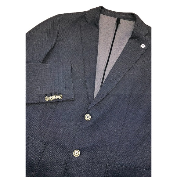 Paaul Miranda Sport Coat Jacket Blazer Men's‎ 46 Blue Unlined Made In Italy